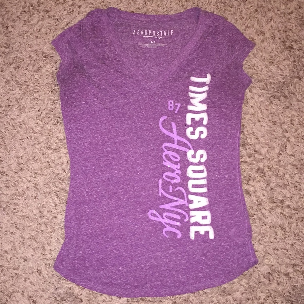 Aeropostale Purple Graphic Tee